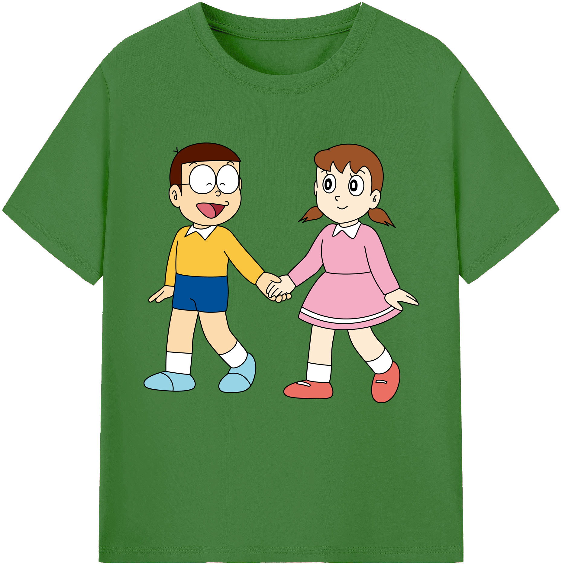 （画像用） ドラえもん 野比 のび太 Doraemon Nobita Nobi レディースカジュアルプリントTシャツ（綿100％）